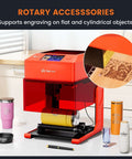 AlgoLaser 3W smart laser engraver in red for home use with built-in AlgoOS; compact desktop portable laser cutter