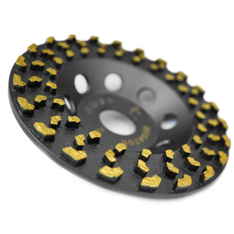 7 Inch Diamond Cup Grinding Wheel For Concrete And Coatings Removal With CDB Technology Cluster Diamond Brazing, side view