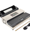 Heavy Duty Aluminum Vacuum Sealer Machine Delivers Beast Mode Suction Strength And Keeps Things Cool Under Pressure While Preserving Fresh Meats Vegetables And Leftovers For Your Daily Meal Prep Hustle, showing user interface and components.