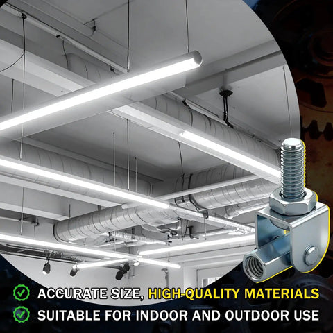 12 Pack 3/8 Inch Swivel Joint Connectors For Threaded Rod Hangers on ceiling LED light install
