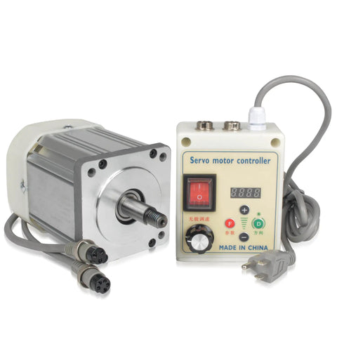 1100W AC Servo Motor Kit For CNC Machines 110V 1.1KW 1.5HP 3.55N.m Torque 89mm Flange 15mm Thread Shaft with Controller
