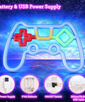 Dope Game Controller Neon Sign LED Wall Light USB And Battery Powered For Gaming Room Decor Retro Arcade Gift 11x8.7 in