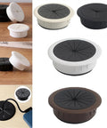 Slick 60Mm Desktop Cable Grommet Kit With 20Pcs Wire Hole Covers To Organize Messy Desk Cords And Keep Your Workarea Super Neat And Totally Stress-Free. 60mm round black white brown wire hole covers