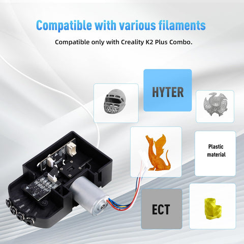Upgraded K2 Plus Gear Set With DLC Nano Coated Hardened Steel For K2 Plus Combo 3D Printer wear-resistant filament feeder