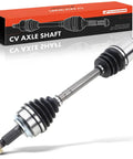 Front Right CV Axle Shaft Assembly For Honda Civic 2006 2007 2008 2009 2010 L4 1.3L Full Hybrid FHEV - Passenger Side Drive Axle Drop-In Replacement, Durable, Easy Install, Long Lasting Performance. silver CV axle shaft with black boots and boxed packaging