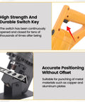 Beefy 1800W 20Ton Electric Hydraulic Hole Puncher With Five Dies shown with high strength switch key and accurate positioning features.