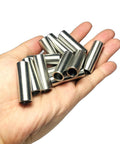 12 Pack 304 Stainless Steel Spacer Standoff Bushing Set Three Eighths Inch Inner Diameter One Half Inch Outer Diameter One And One Half Inch Length Plain Finish Round Metal Spacers For Three Eighths Inch Screws Bolts And Rods, hand-held view