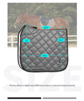 Dressage Saddle Pad For Horses High Performance Leather With Superior Shock Absorption Waterproof Wear Resistant Gray