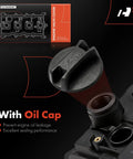 Beefed Up Valve Cover Kit With Bolts And Oil Filler Cap For 2.5L QR25DE Nissan Altima shown with oil cap detail