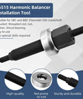 Harmonic Balancer Installation Tool Kit For Chevy SBC And BBC Engines With Threaded Rod Nut Washer And Thrust Bearing Fits Chevrolet 350 Small Block And Big Block Cranks with threaded rod and thrust bearing