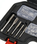 Professional Thread Repair Kit With Precision M5 To M12 Inserts showing assorted taps and inserts in a storage case.