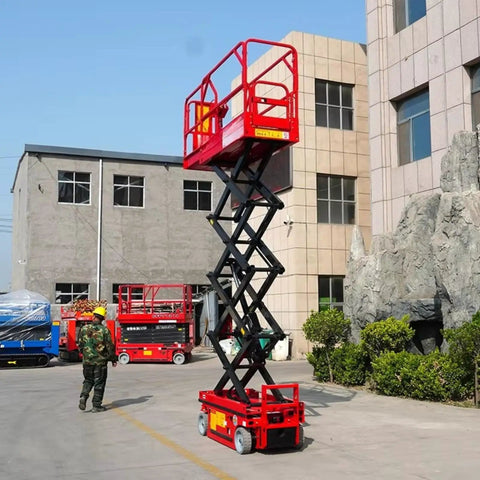 No Nonsense Hydraulic Lift Platform And Heavy Duty Warehouse Stacking Table Built Like A Tank for high reach operations outdoors.