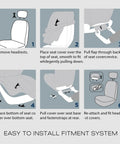 Installation guide for Rugged Work Leather Car Seat Covers With Built In Webbing That Keeps Shape And Is Five Times Stronger