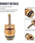 Close-up of valve core design from 16 Piece Car AC Valve Core Kit With Caps And Removal Tool For R134a R12 Systems, showing details.