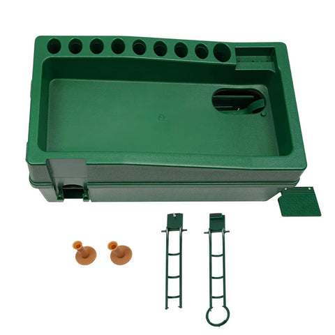 Cordless Automatic Golf Tee Machine with 100 Ball Capacity Indoor Swing Trainer, ABS build, parts included, top view