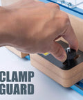 Adjustable Box Joints Jig For Table Saws And Router Tables with MDF sub fence and clamp guard being adjusted