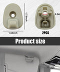 2 Pack Car Sun Visor Clips Replacement For Jeep Liberty 2005 To 2012 And Jeep Nitro 2008 To 2012 with product size shown