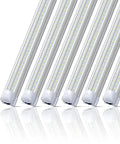2 Foot V Shaped LED Shop Light 5000K 20W 2500lm Daylight, Ultra Bright, Linkable Utility Ceiling Lighting For Garage, Workshop, Pack Of 6