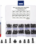 All In One Laptop Repair Screw Kit 500Pcs Black Zinc Plated M2 M2.5 M3 Flat Head Screws For SSD Motherboard Electronics