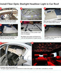 Installation steps for Dope Six Watt Fiber Optic Starlight Headliner Kit With 430 Fibers in car roof