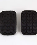 Mazda Miata 1990-2005 and Mazda 323 1986-1989 New OEM Clutch Pedal Pad Set, durable rubber, top view showing tread pattern.