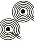Two Pack MP21YA 8 Inch Electric Range Burner Elements Set For Kenmore Maytag Norge Whirlpool Replacement Top Surface Burners 2100W 230V Easy Swap Stainless Alloy