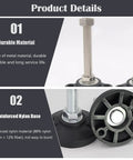 Heavy Duty Carbon Steel Adjustable Leveling Feet For Machinery And Furniture Thickened Threaded Support Legs with reinforced nylon base.