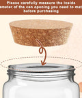 Tapered Cork Stoppers Set, Large 3.5 Inch Wood Cork Bottle Plugs shown above a canning jar.