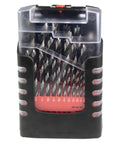 Pro Grade Brad Point Drill Bit Set With Chrome Vanadium Bits 29 Piece Imperial Range From One Sixteenth To One Half Inch Packaged