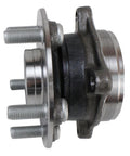 Side view of front wheel bearing and hub assembly for Toyota Prius 2010 to 2016 and Prius Plug-In 2012 to 2015, Lexus CT200H 2011 to 2017, 5 lug front pair, 2 pack, direct fit replacement for a smooth ride and quiet operation.