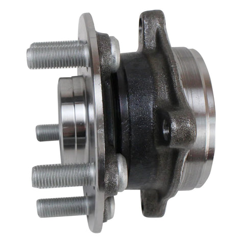 Side view of front wheel bearing and hub assembly for Toyota Prius 2010 to 2016 and Prius Plug-In 2012 to 2015, Lexus CT200H 2011 to 2017, 5 lug front pair, 2 pack, direct fit replacement for a smooth ride and quiet operation.