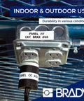 Heavy Duty All Weather Vinyl Labels Roll 1.5 Inches Wide X 25 Feet Black On White labeling electrical panel and outlets.
