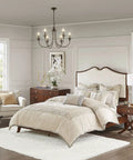 Six Light Black Farmhouse Chandelier With Classic Candle Style Modern Ceiling Fixture in bedroom setting