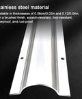 Heavy Duty Stainless Steel Half Round Floor Cord Cover Brushed Metal Finish showcasing the smooth brushed surface and rounded design.