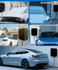 Outdoor Charger Station Cover Box For Tesla Gen 3 Wall Connector And Electric Vehicle Charge Point Weatherproof Cold Rolled Steel Enclosure with snowproof, rainproof, sunburn protection features.
