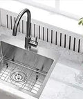 Dropin Topmount 304 Stainless Steel Single Bowl Sink 19.75 By 16.75 Inches installed in kitchen counter without faucet