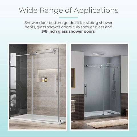 Wide range of applications for Clear Acrylic Sliding Shower Door Bottom Guide Roller Track For 3/8 Inch Glass With Screws.