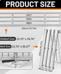 Heavy-Duty Foldable Conveyor Roller Ramp Table 15x78 Inch Gravity Transport Cart With White Galvanized Steel Frame dimensions and usage details.