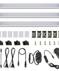 Plug And Play Dimmable Under Cabinet LED Light Bar Kit With Rotary Dimmer Switch, Linkable 3 Panel 9W Daylight White For Kitchen