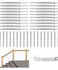 Premium Cable Railing Kit For Wood Posts Decks And Stairs With T316 Stainless Steel Swage Lag Screws Turnbuckles and wrench