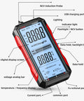 6000 Counts True RMS Digital Multimeter With 4.8 Inch Color Screen showing various functions and USB C port