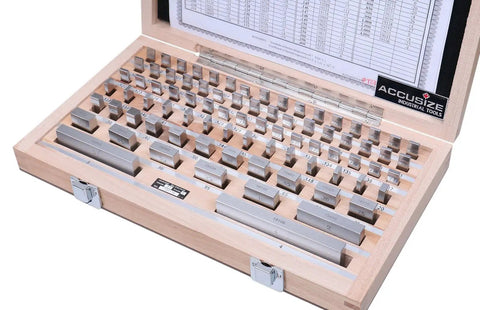 Must-Have Pro Grade 81-Piece Steel Gauge Block Set With Grade B Accuracy, Corrosion-Resistant Precision Gauge Block Kit Including Manufacturer Certificate, Calibrated For 68 Degrees F (20 C), P900-S581