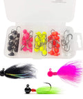 Pro Grade Fly Tying Jig Heads Kit With 50 Jig Heads For Fly Fishing DIY Lure Making Set For Tying Flies 1/124 Oz Weights