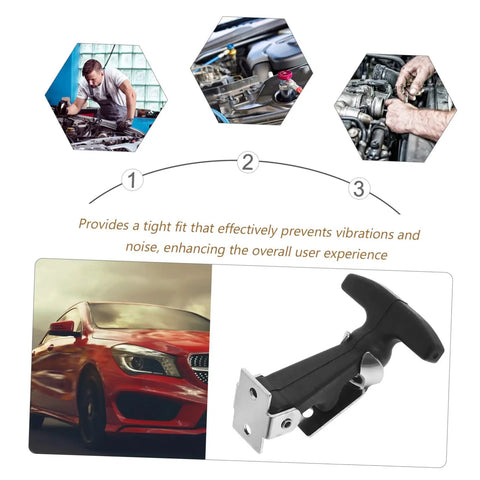 Elastic T Handle Draw Latches With Rubber Hood Catch Lock Bracket For Vehicle Toolboxes And Cargo Racks That Keep It Quiet, Cut Vibration, Stay Tight.