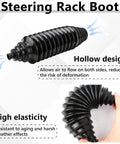 Universal Steering Rack Boot Kit DIY Friendly Pro Grade Inner Tie Rod Boots For Rack And Pinion, Dustproof Silicone Boots