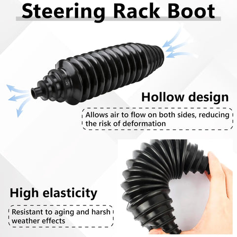 Universal Steering Rack Boot Kit DIY Friendly Pro Grade Inner Tie Rod Boots For Rack And Pinion, Dustproof Silicone Boots