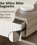 5 Pack Ultra Thin Magnetic Door Catch With Adhesive Tape, 0.08 Inch Stainless Steel Cabinet Latch installed on drawer