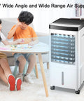 Portable Evaporative Swamp Cooler With Dual Ice Packs And Spacious Ten Liter Water Tank To Slash Utility Costs in use, cooling kids.