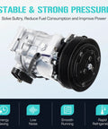Heavy Duty AC Compressor With Clutch Fit Dodge Ram 1500 2500 3500 Pickup Dakota Durango 3.9L 5.2L 5.9L 8.0L 1994 To 2002 side view