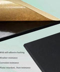 Close-up of Four Pack Real Heavy Duty Neoprene Foam Self Adhesive Pads 6 By 6 Inches Half Inch Thick, showing self-adhesive backing.